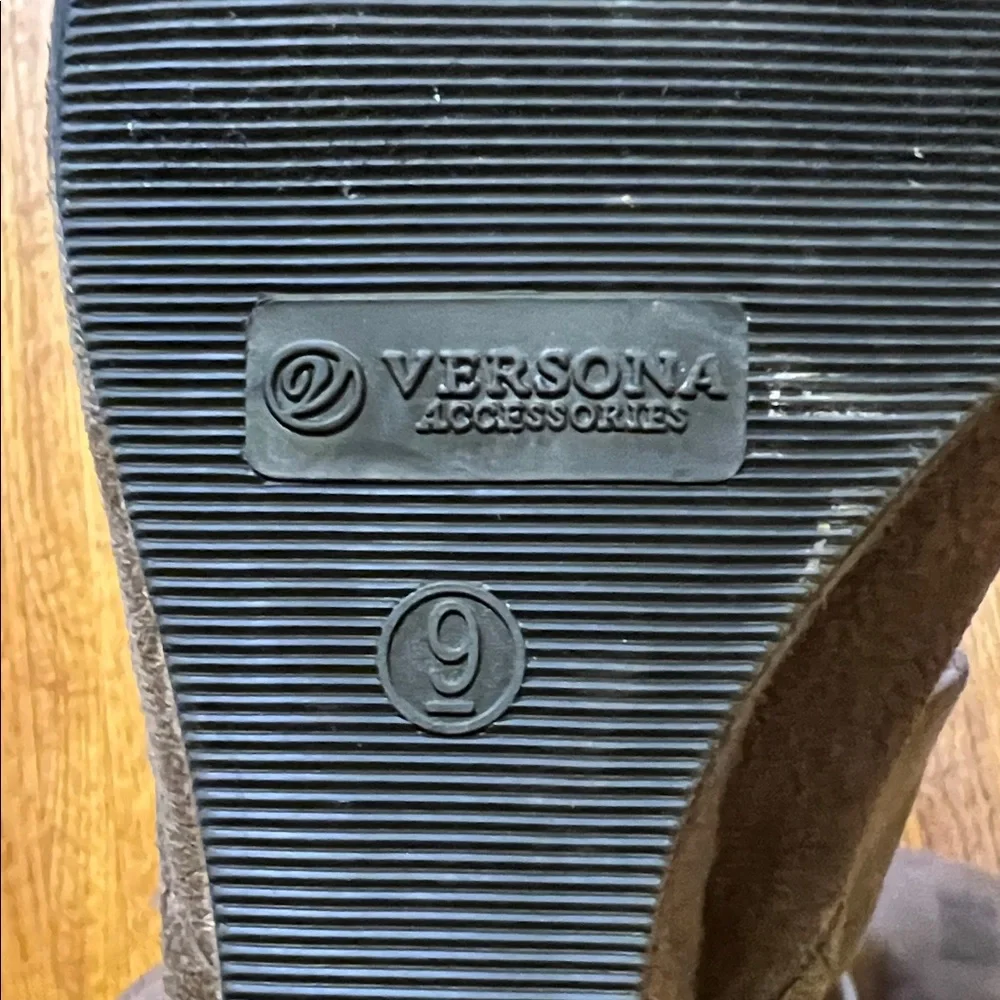 Versona Brown Lace-Up Wedge‎ Boots